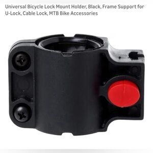 Universal Bicycle Lock Mount Holder - Black and Red